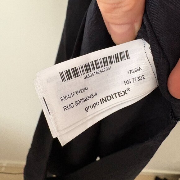 Zara ZW Collection Satin Halter Dress NWT Dark Navy Blogger Size Medium - Picture 14 of 16